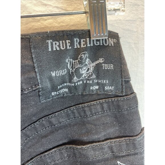 True Religion Geno Relaxed Slim Jeans Men's 30 30x34 Black NWT - Picture 6 of 10